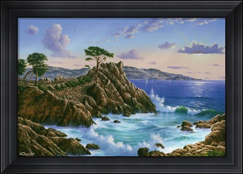 Framed Lone Cypress - Carmel, CA Print