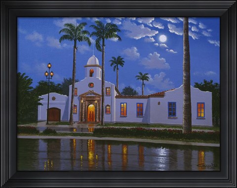 Framed Boca Raton Town Hall, FL Print