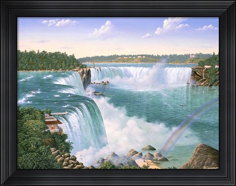 Framed Niagara Falls In 1860 Print
