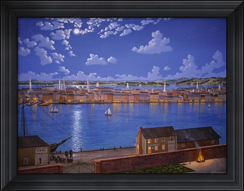 Framed New York From Brooklyn Heights In 1848 Print