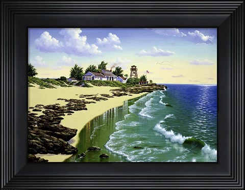 Framed Refugee House, FL Print