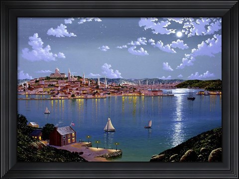 Framed Boston From Dorchester Heights In 1848 Print