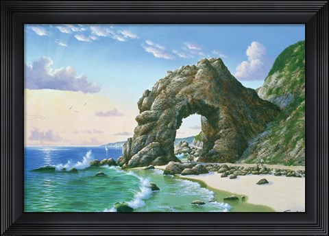 Framed Arch Near Topanga Beach 1905 Print
