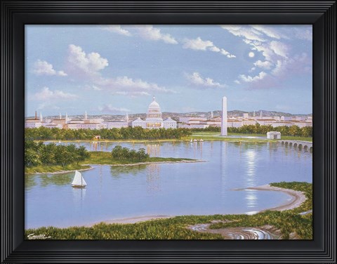 Framed Washington, D. C. In 1885 Print