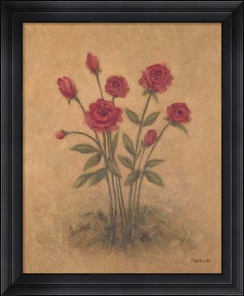 Framed Bunch of Red Roses 2 Print