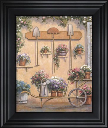 Framed Pot OF Flowers 2 Print