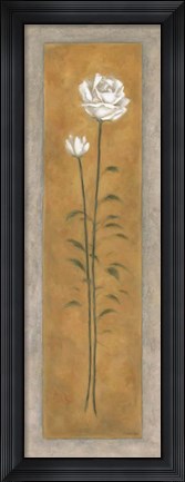 Framed Tall White Rose Print