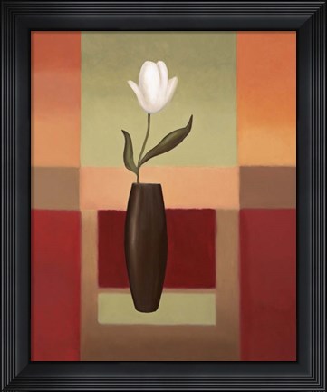 Framed Black Vase 1 Print