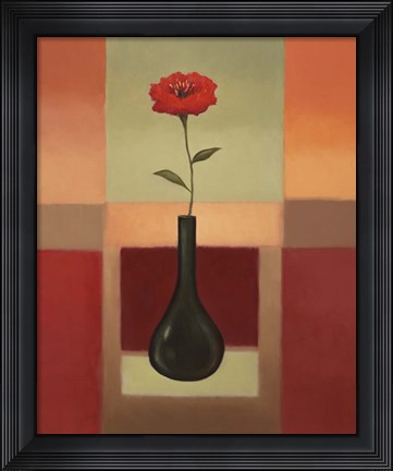 Framed Black Vase 2 Print