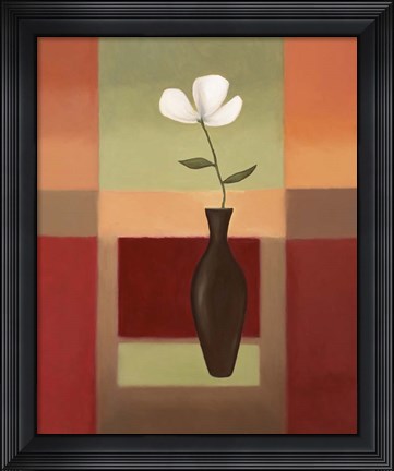 Framed Black Vase 3 Print
