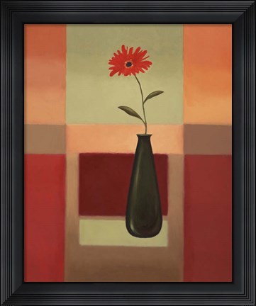 Framed Black Vase 4 Print
