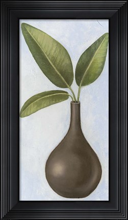 Framed Black On Blue Trio Print