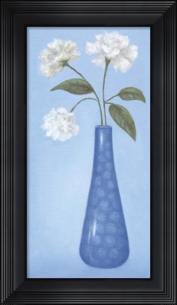Framed Blue Vase 1 Print