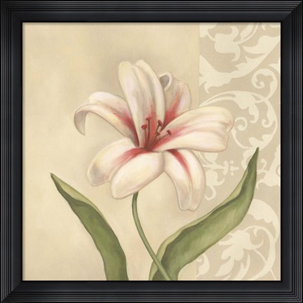 Framed Cream Lily Print