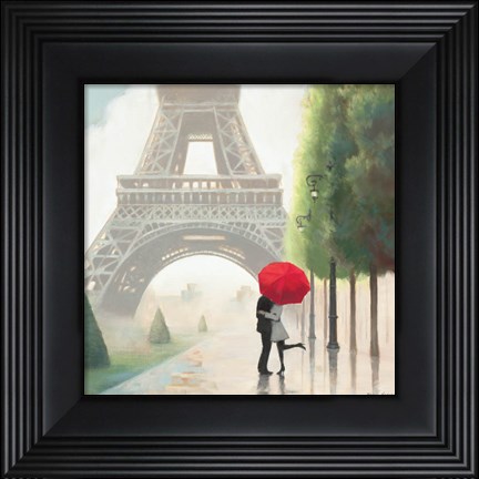 Framed Paris Romance II Print