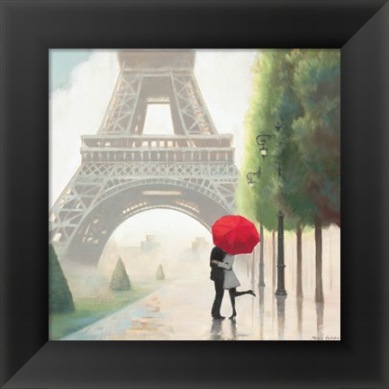 Framed Paris Romance II Print