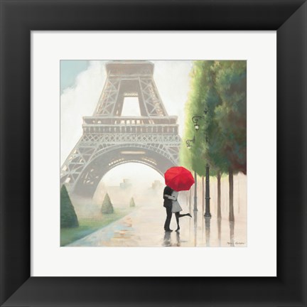 Framed Paris Romance II Print