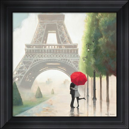 Framed Paris Romance II Print