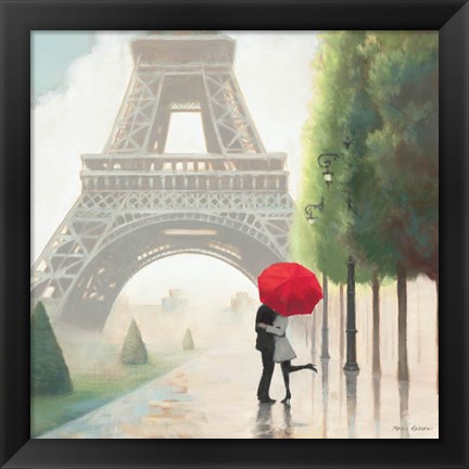 Framed Paris Romance II Print