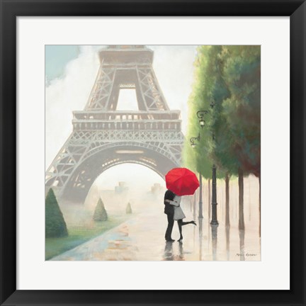 Framed Paris Romance II Print