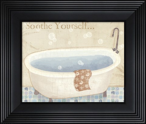Framed Mosaic Bath I Print