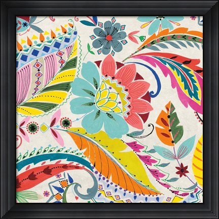 Framed Boho Paisley I Print
