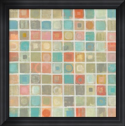 Framed Sea Glass Mosaic Print
