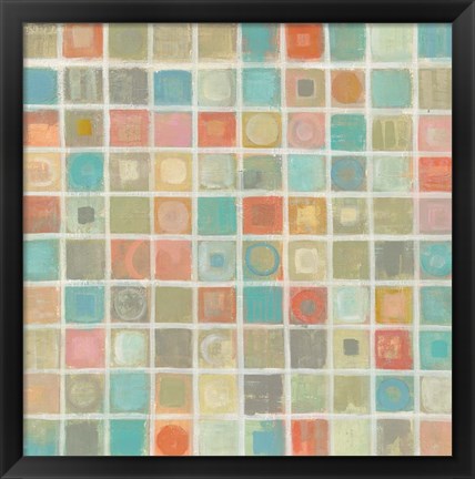 Framed Sea Glass Mosaic Print