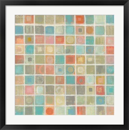 Framed Sea Glass Mosaic Print