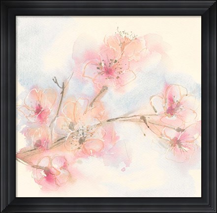 Framed Pink Blossoms II Print