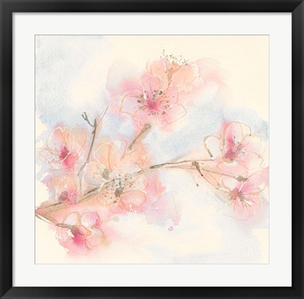 Framed Pink Blossoms II Print