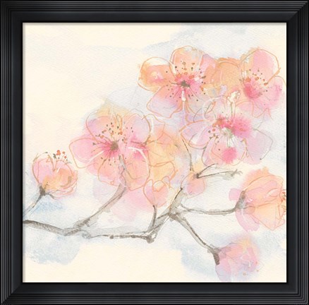 Framed Pink Blossoms III Print