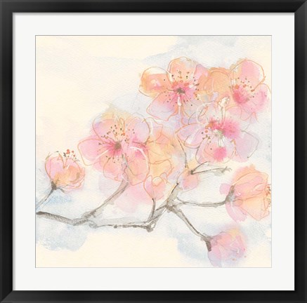 Framed Pink Blossoms III Print