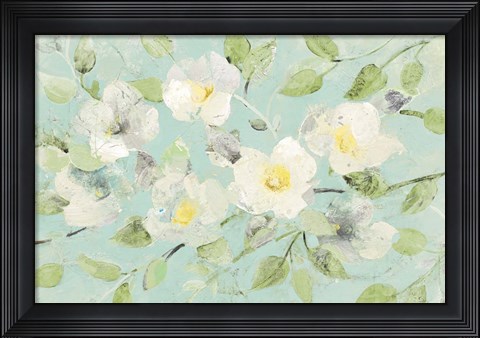 Framed Fading Spring Blue Print