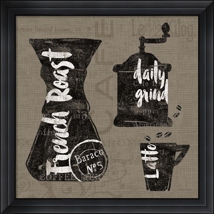 Framed Linen Coffee IV Print