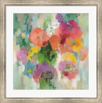 Framed Colorful Garden II Print