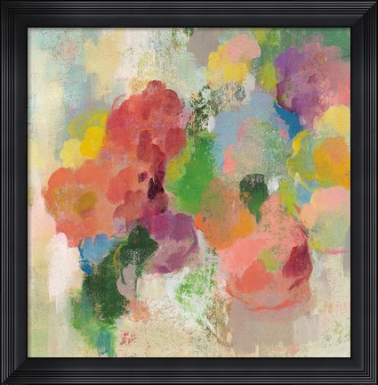 Framed Colorful Garden III Print