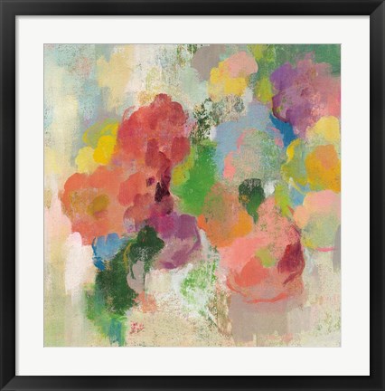 Framed Colorful Garden III Print