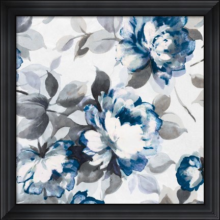 Framed Scent of Roses Indigo II Print