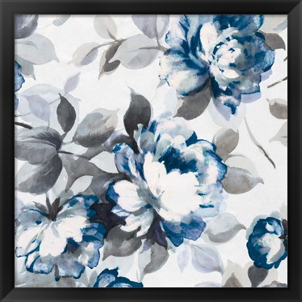 Framed Scent of Roses Indigo II Print