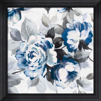 Framed Scent of Roses Indigo III Print