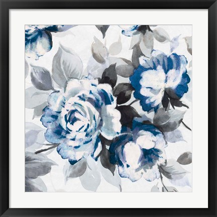 Framed Scent of Roses Indigo III Print