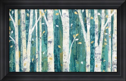 Framed Birches in Spring Print