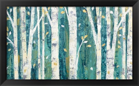 Framed Birches in Spring Print