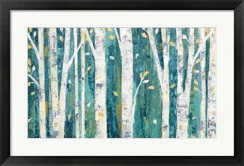 Framed Birches in Spring Print