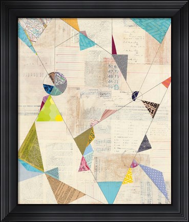 Framed Geometric Background I Print