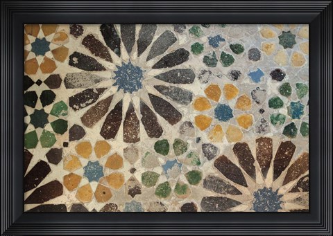 Framed Alhambra Tile I Print