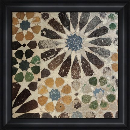 Framed Alhambra Tile III Print