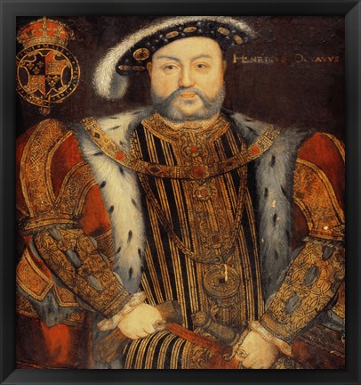 Framed Portrait of Henry VIII E Print