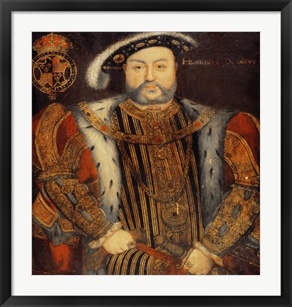 Framed Portrait of Henry VIII E Print